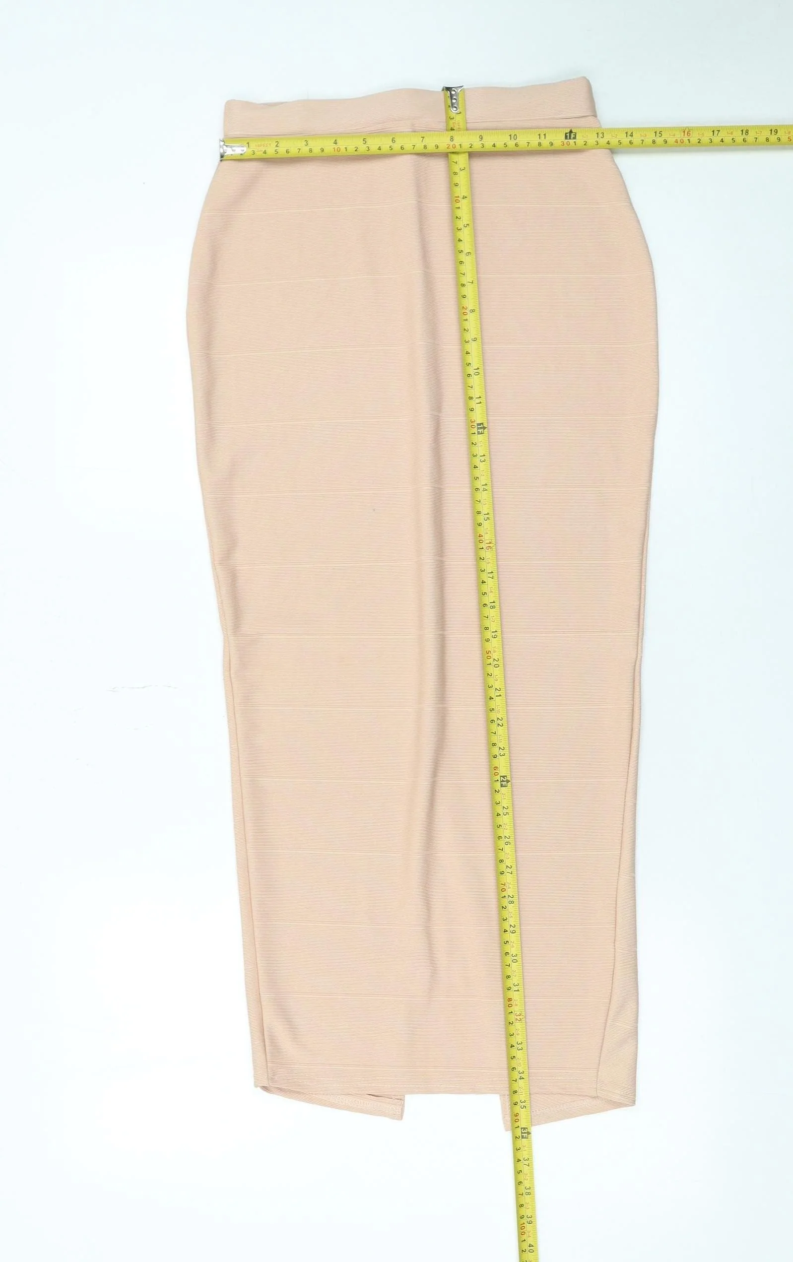 Missguided Women's Beige Midi Bodycon Pencil Skirt Size 10 - Image 2
