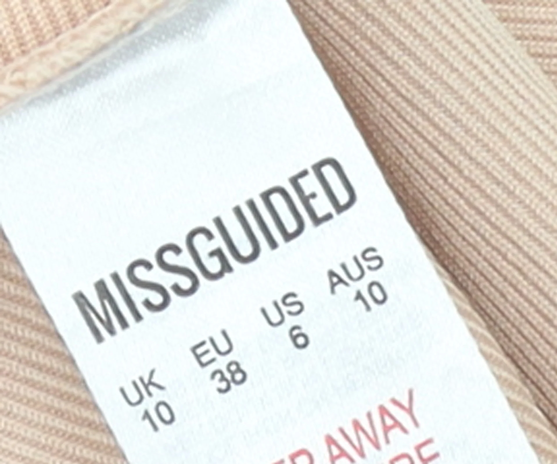 Missguided Women's Beige Midi Bodycon Pencil Skirt Size 10 - Image 4
