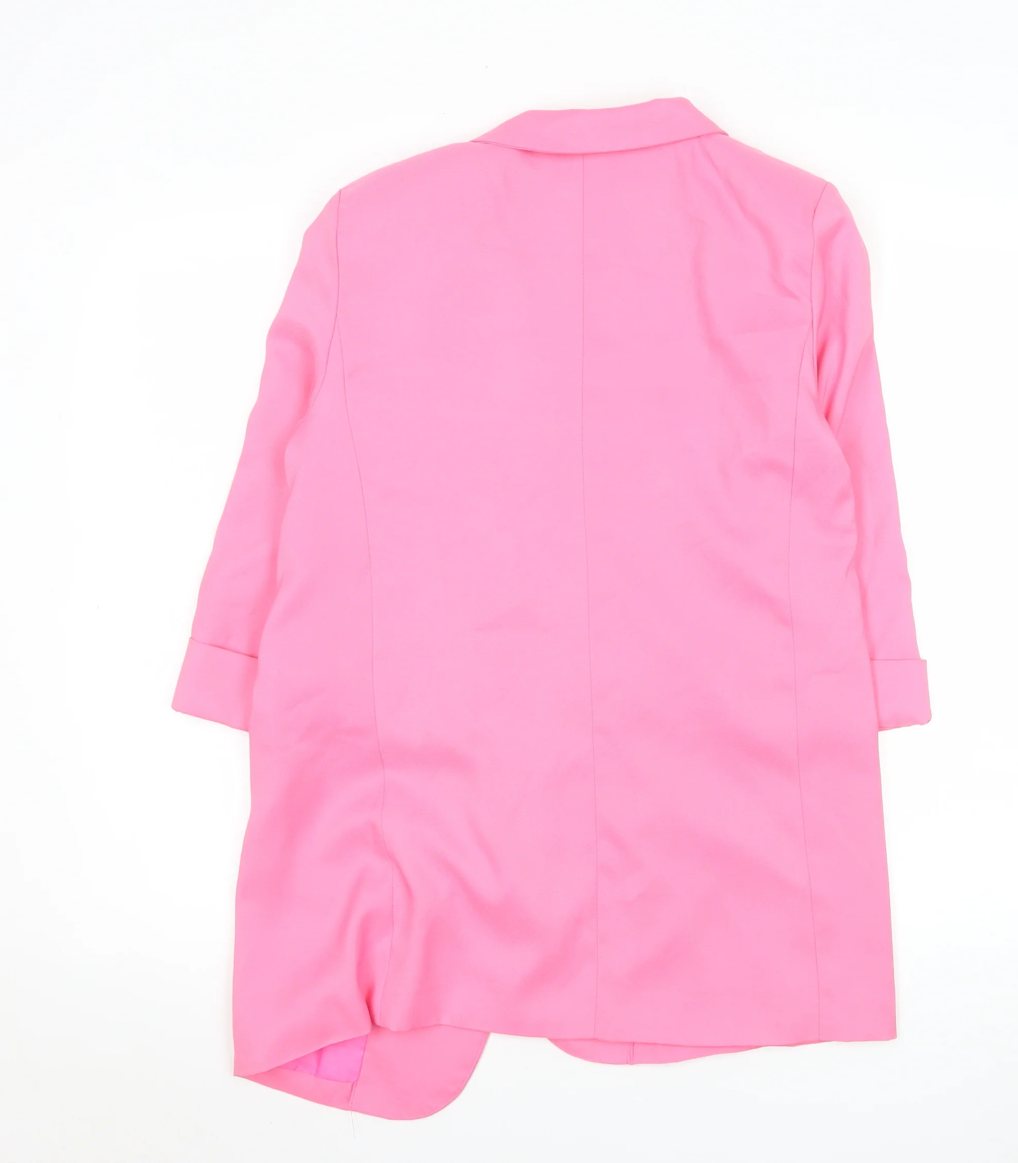 Missguided Women's Pink Longline Blazer Jacket UK 8 Polyester Blend - Image 3