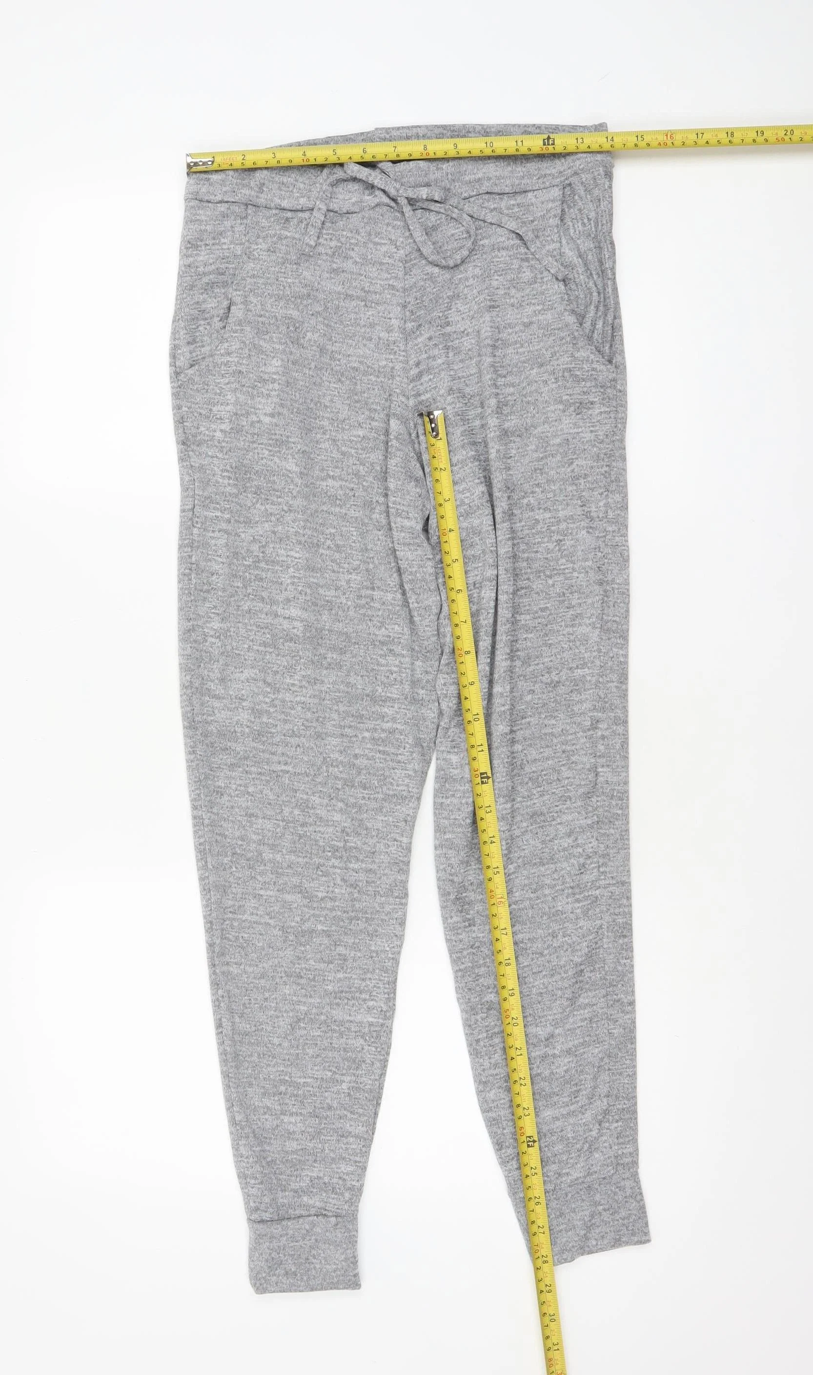Misspap Womens Grey Jogger Trousers M Elastic Waist Comfort Fit - Image 2