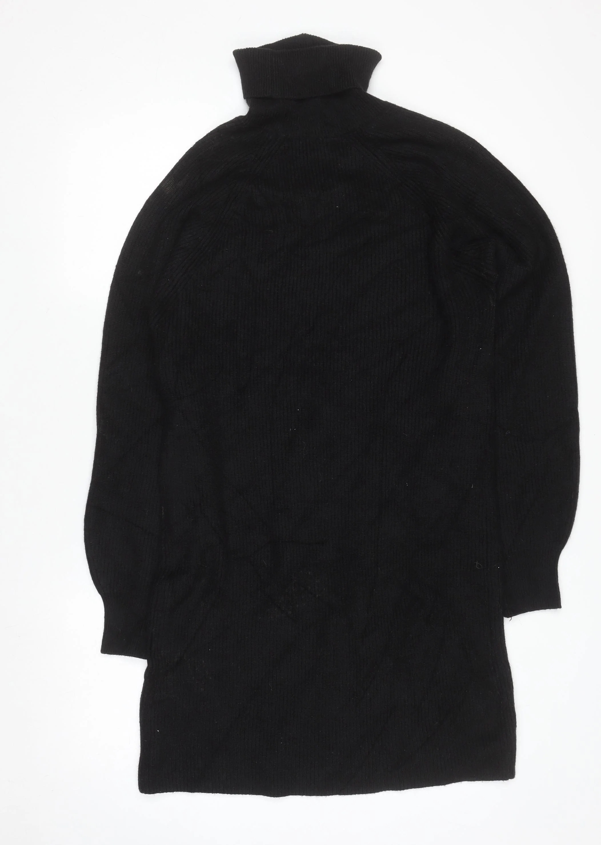 MNG Women’s Black Knit Roll Neck Long Sleeve T-Shirt Dress Size M - Image 3
