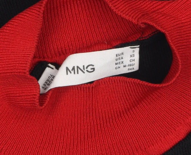 MNG Women's Black Roll Neck Knit Blouse XS 3/4 Sleeve - Image 5