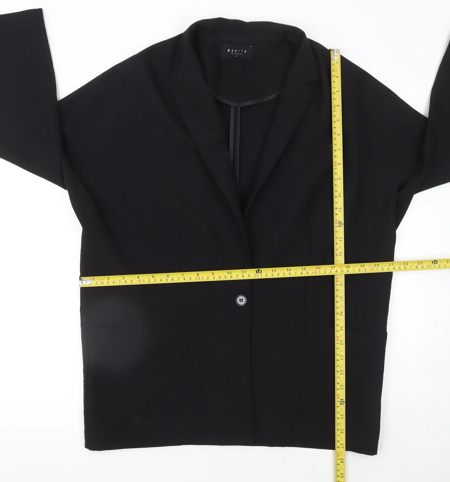 Mohito Women Black Size 10 Single-Breasted Blazer Jacket - Image 2