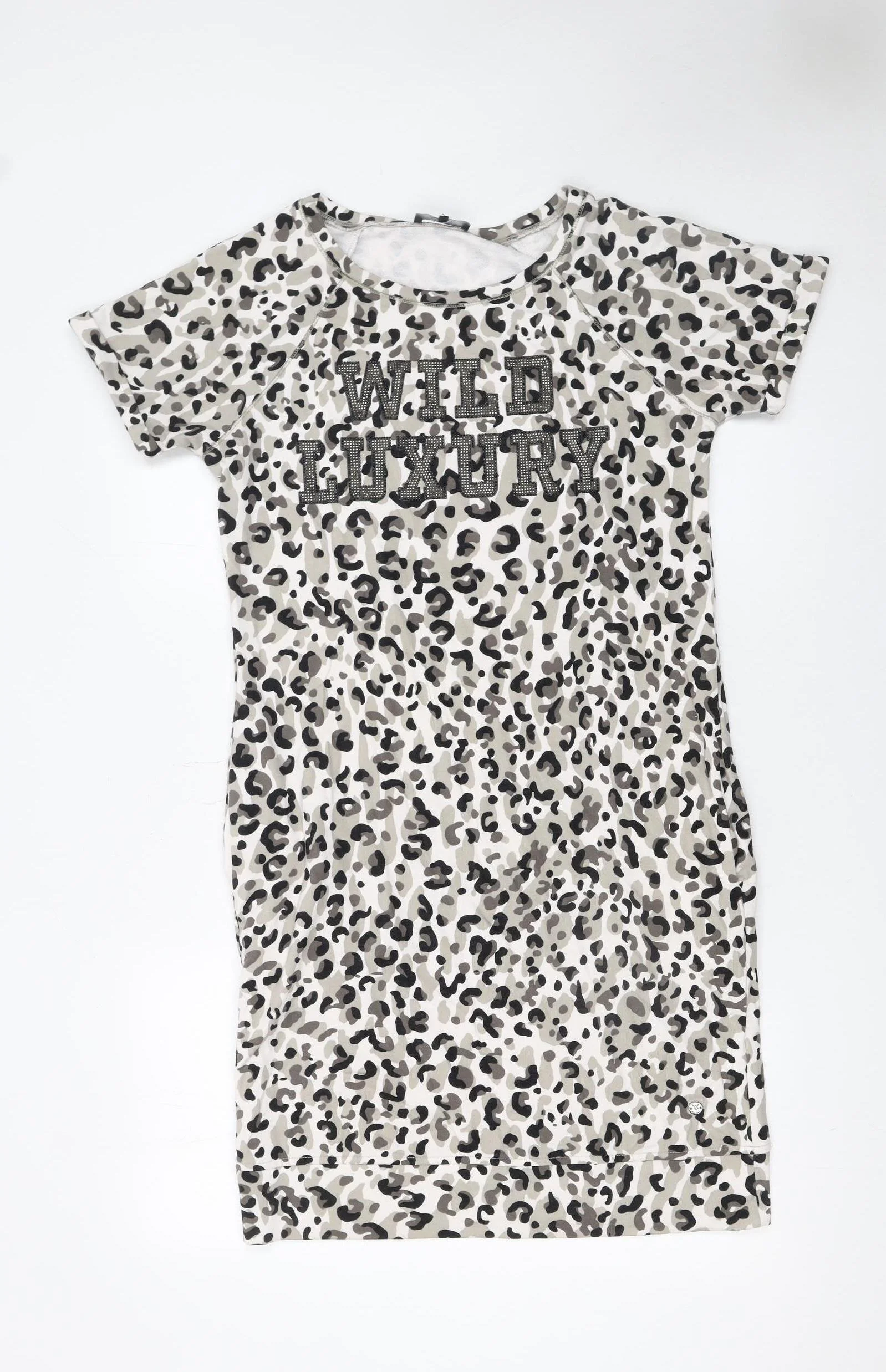 Monari Women Multicoloured Animal Print T-Shirt Dress Size 8