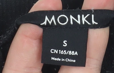 Monki Women’s Black Long Sleeve Stretch Jersey Top Size S - Image 5