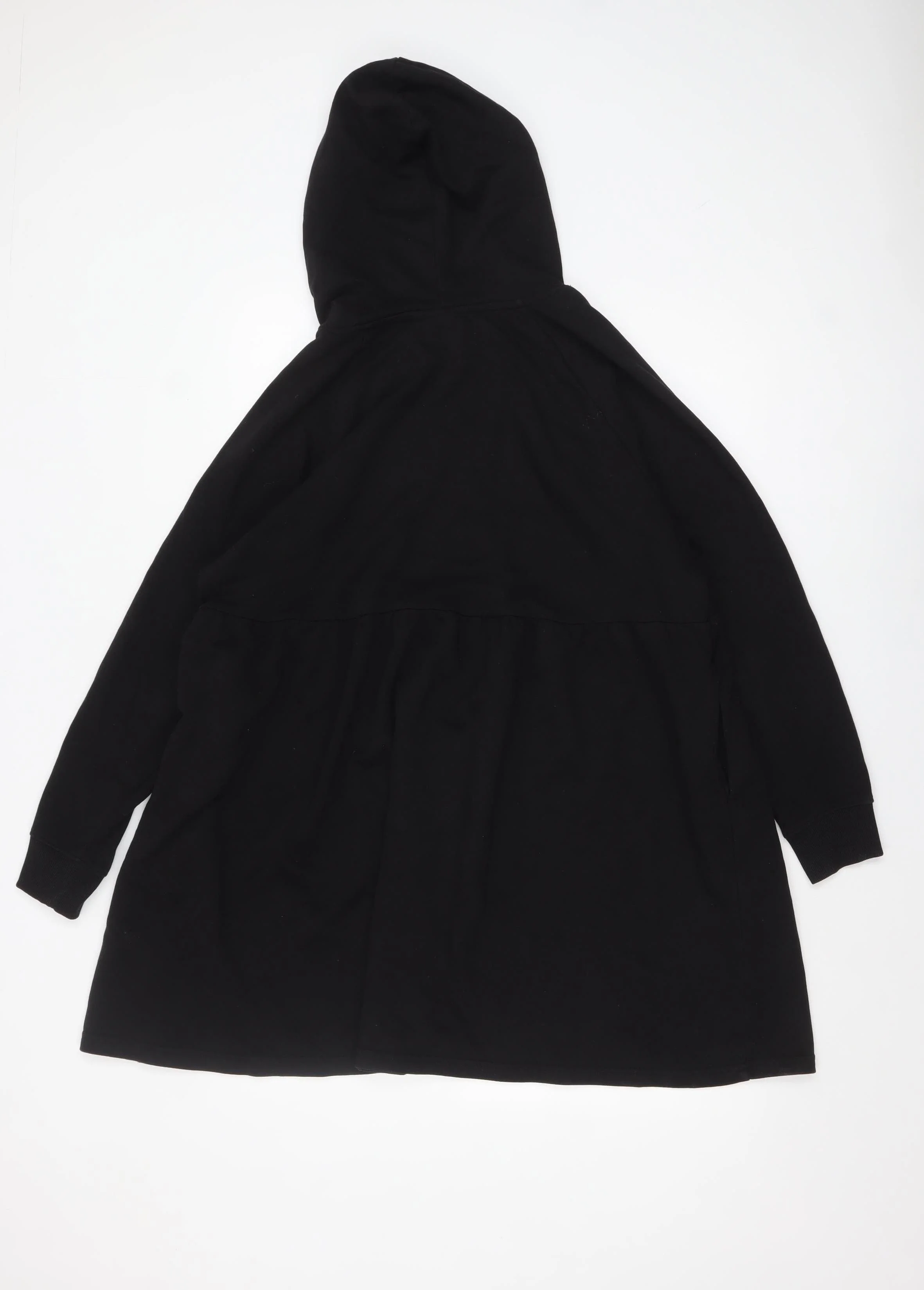 Monki Women's Black Hoodie Jumper Dress Size S Long Sleeve Casual - Image 3