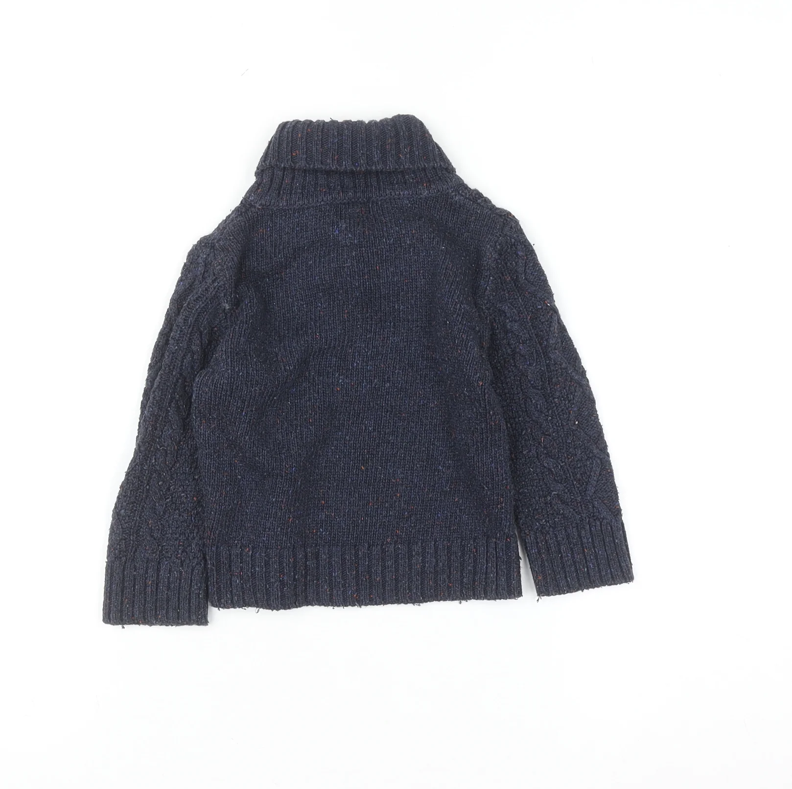 Monsoon Blue Cable Knit Shawl Collar Baby Jumper 18-24 Months - Image 3