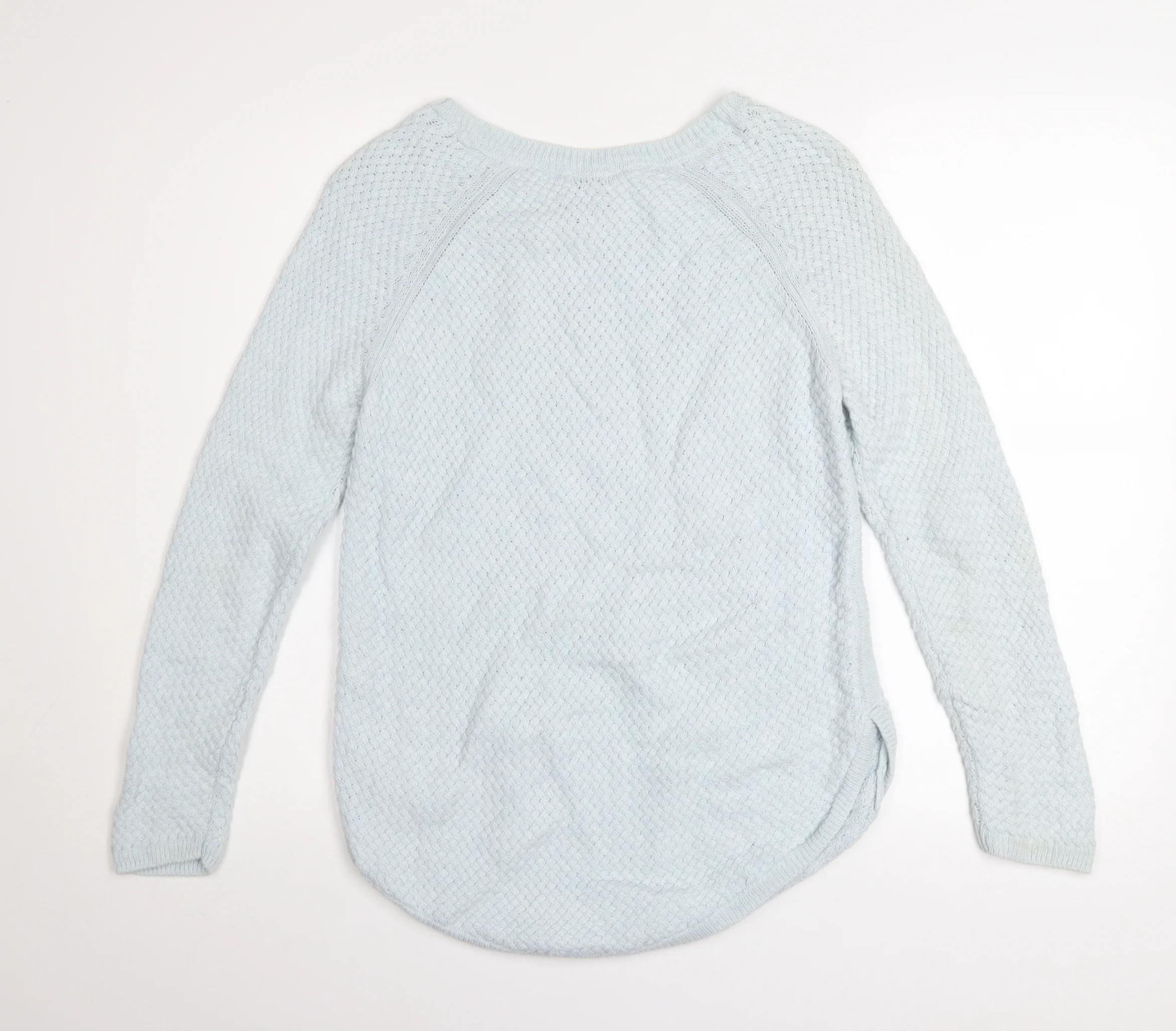 Monsoon Women Blue Knit Alpaca Blend Pullover Jumper M - Image 3