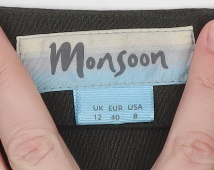 Monsoon Women Brown Midi Pencil Skirt UK 12 Workwear Lined - Image 4