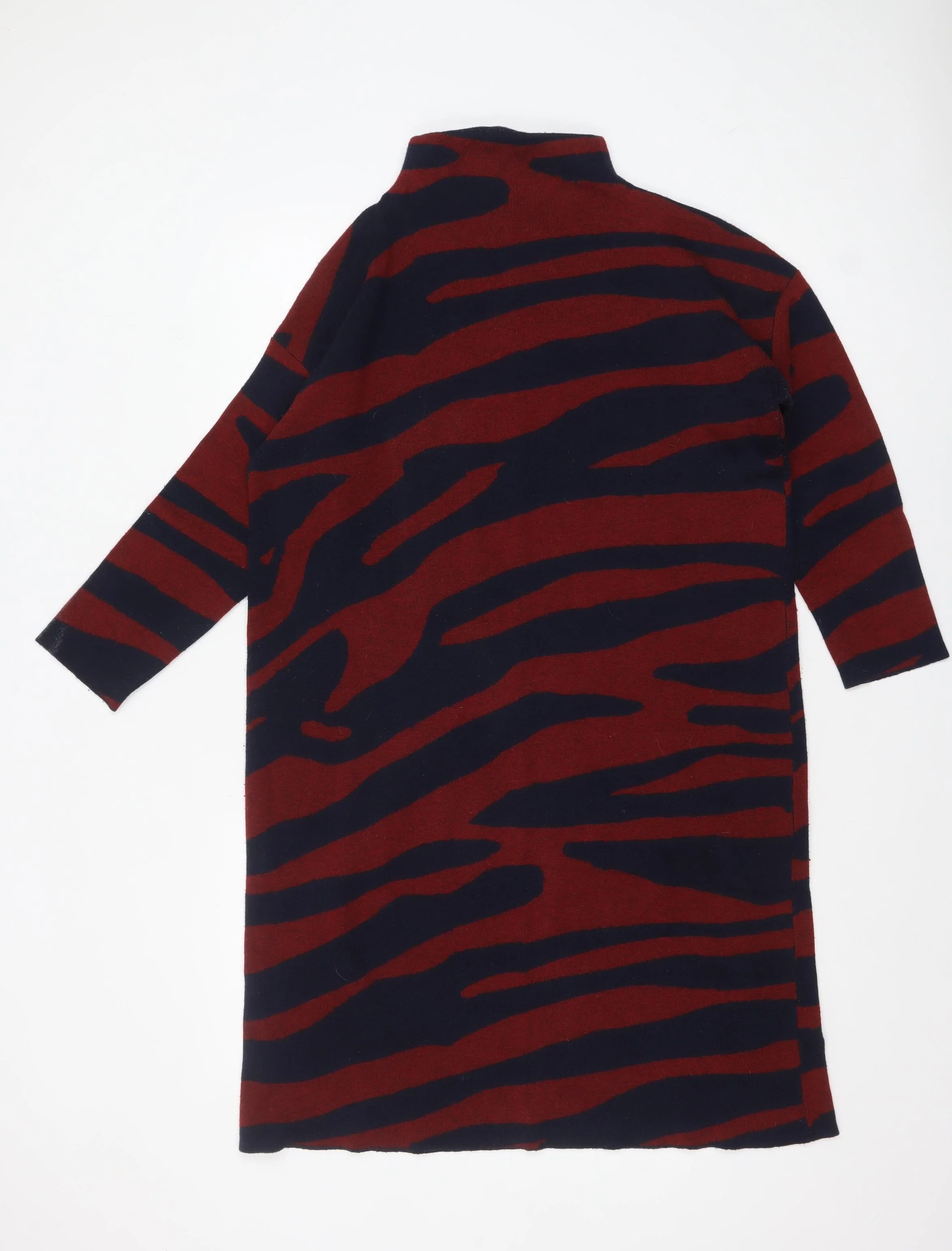 Monsoon Women Multicoloured Animal Print High Neck Knit Jumper L