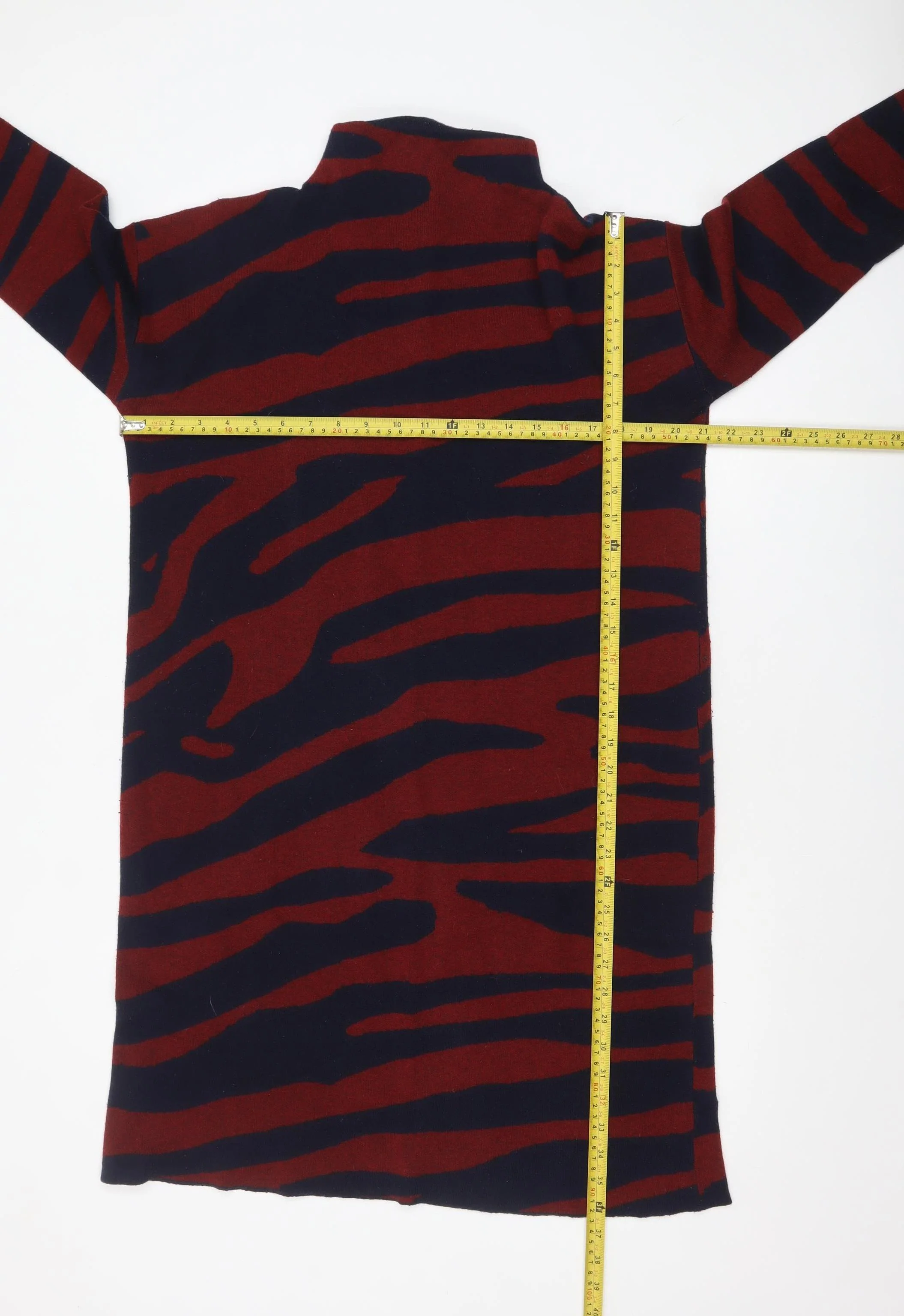 Monsoon Women Multicoloured Animal Print High Neck Knit Jumper L - Image 2
