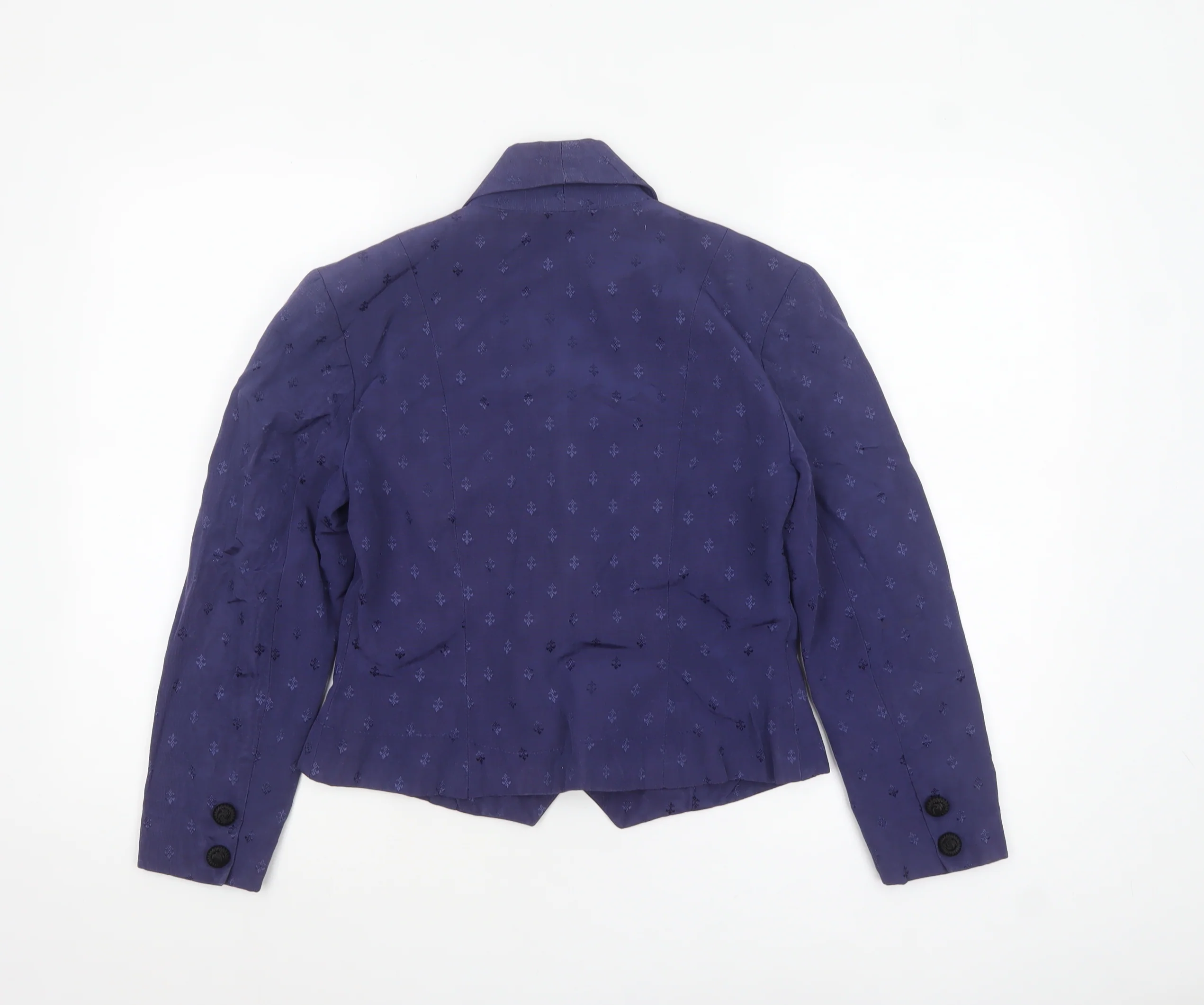 Monsoon Women Purple Size 12 Single-Breasted Twill Blazer Jacket - Image 3