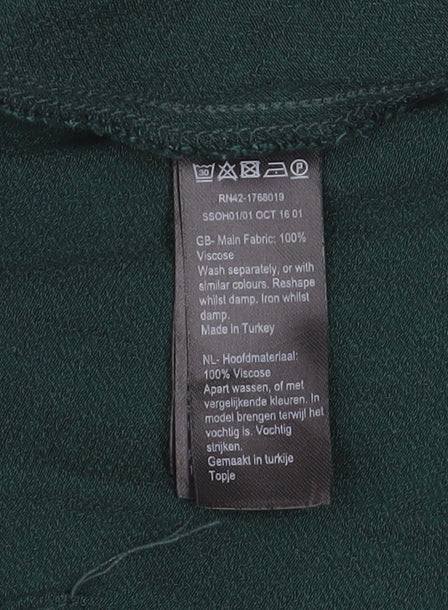Monsoon Women’s Green Viscose Tunic Blouse Size 12 - Image 5