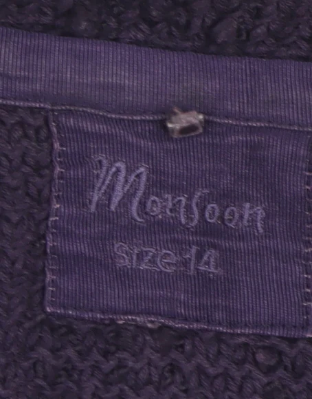 Monsoon Women’s Purple Knit Belted Long Cardigan Size 14 - Image 4