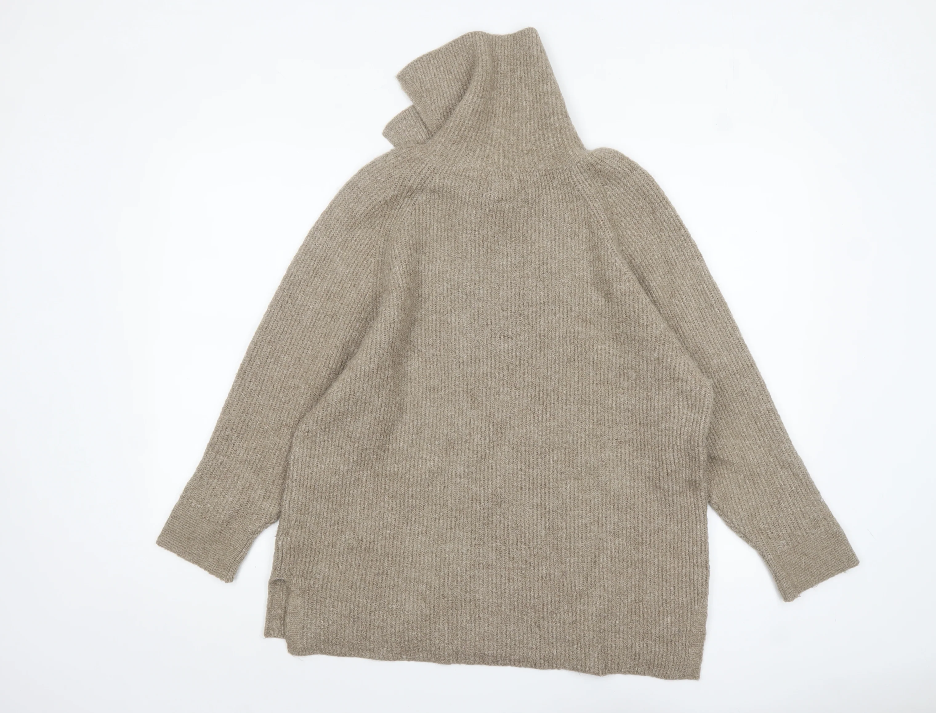 Monsoon Women's Beige Roll Neck Chunky Knit Wool Alpaca Jumper M - Image 3