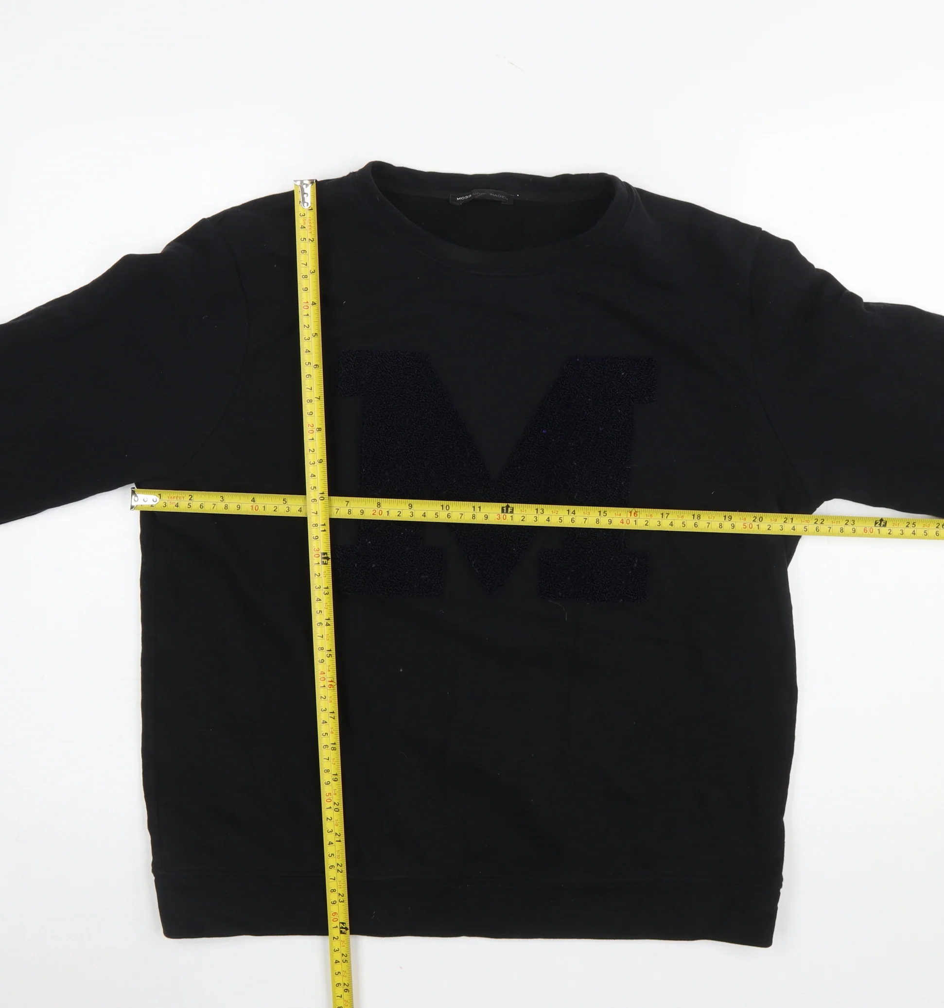 Moss Copenhagen Men's Black M Logo Cotton Sweatshirt Size M - Image 2