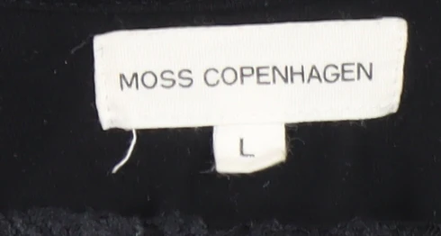 Moss Copenhagen Women Black Lace Shift Dress Size L 3/4 Sleeve - Image 4