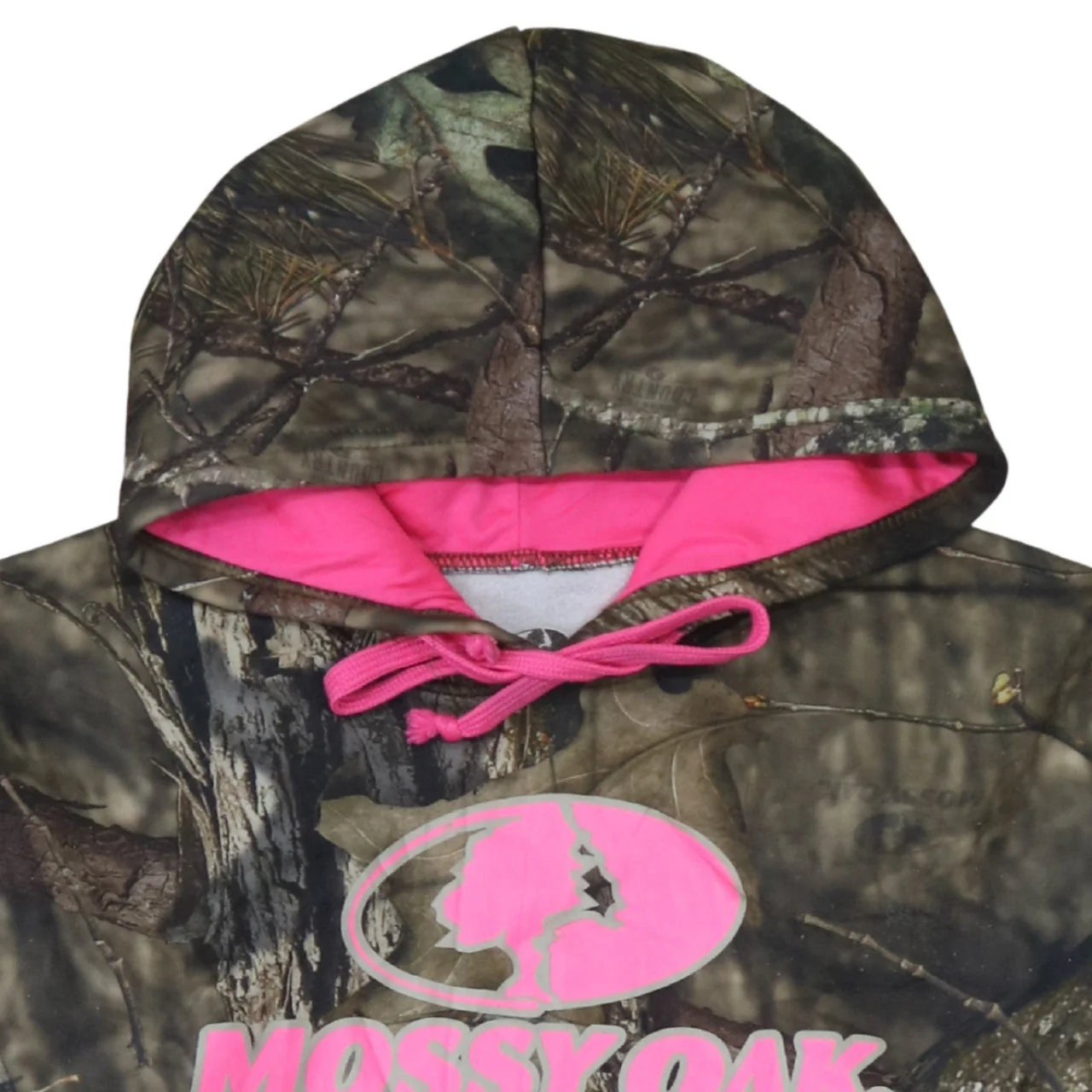 Mossy Oak Womens Camouflage Pullover Hoodie XL Green Pink Outdoor - Image 6
