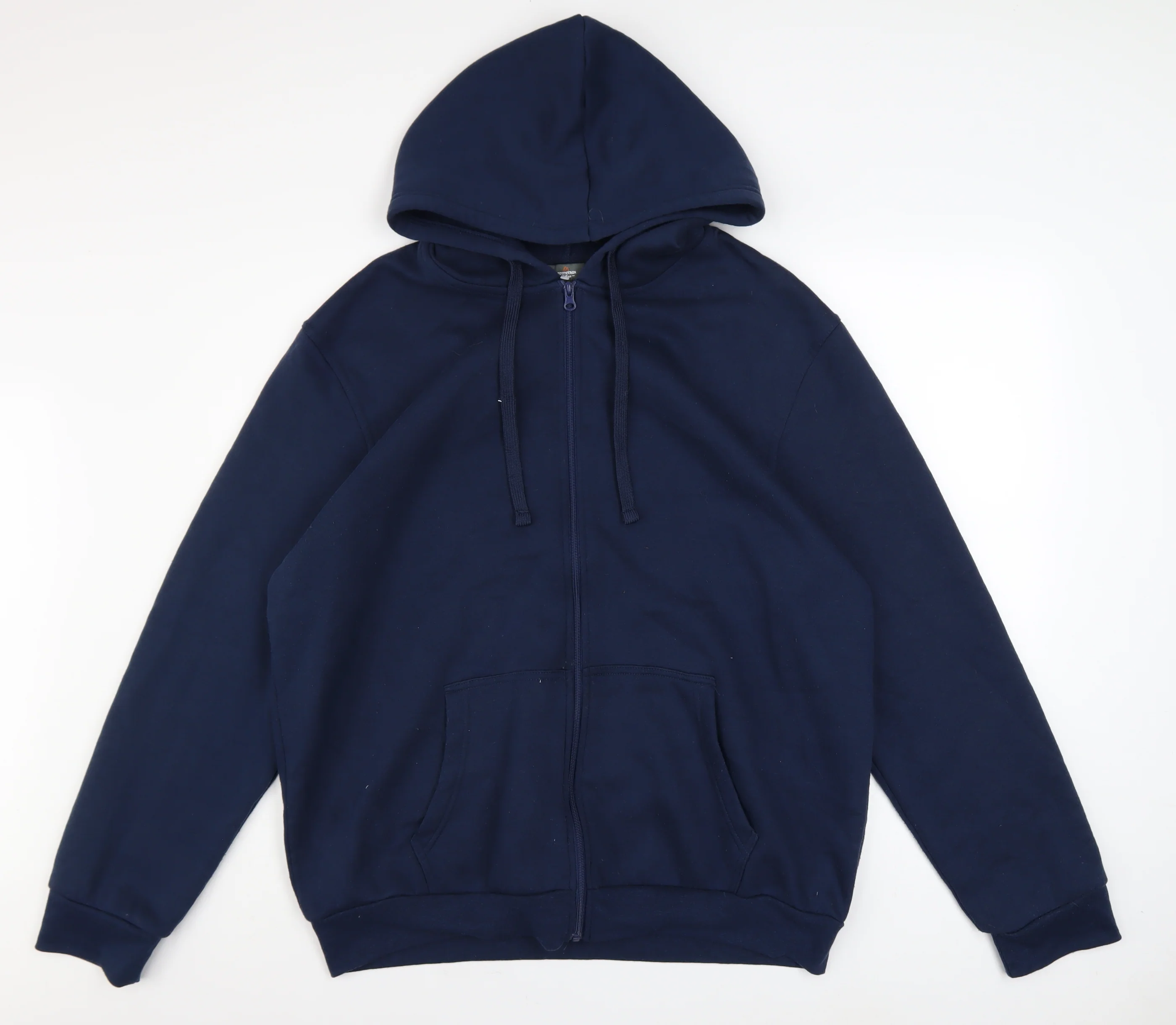 Mountain Ridge Men's Navy Blue Full Zip Hoodie XL Cotton Blend