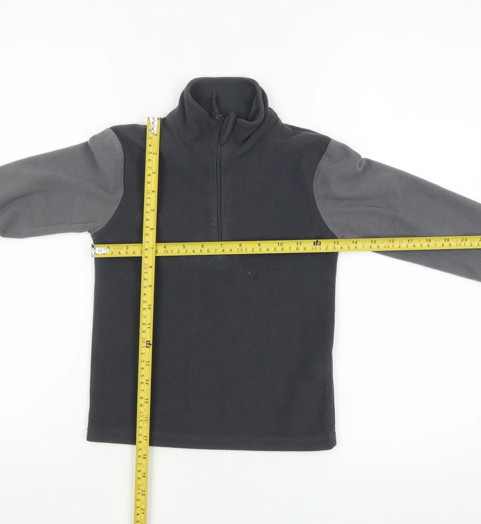 Mountain Warehouse Boys Black Fleece 1/4 Zip Pullover Sweatshirt 5-6 Years - Image 2