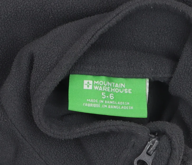 Mountain Warehouse Boys Black Fleece 1/4 Zip Pullover Sweatshirt 5-6 Years - Image 5