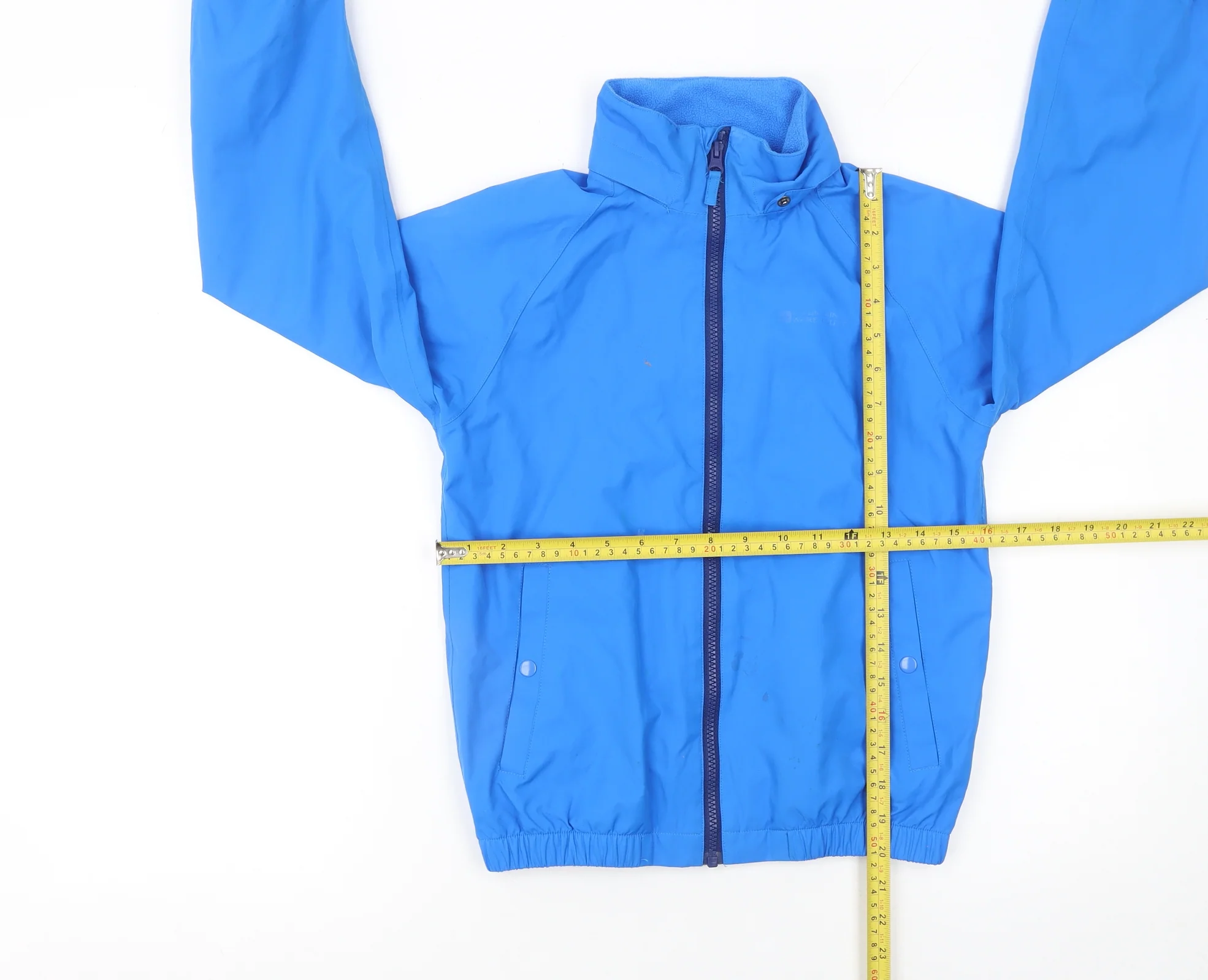 Mountain Warehouse Boys Blue 9-10 Years Water Resistant Rain Jacket - Image 2