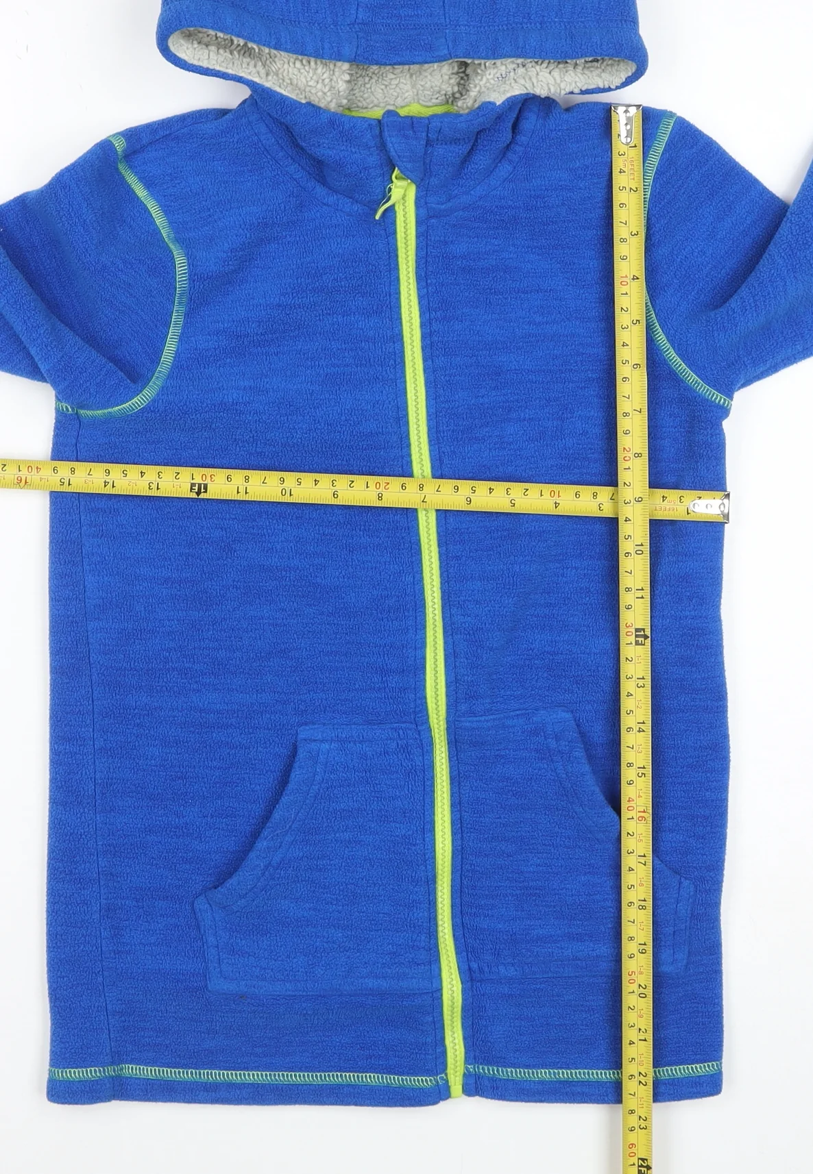 Mountain Warehouse Boys Blue Fleece Hooded Full Zip Jacket 11-12 Years - Image 2