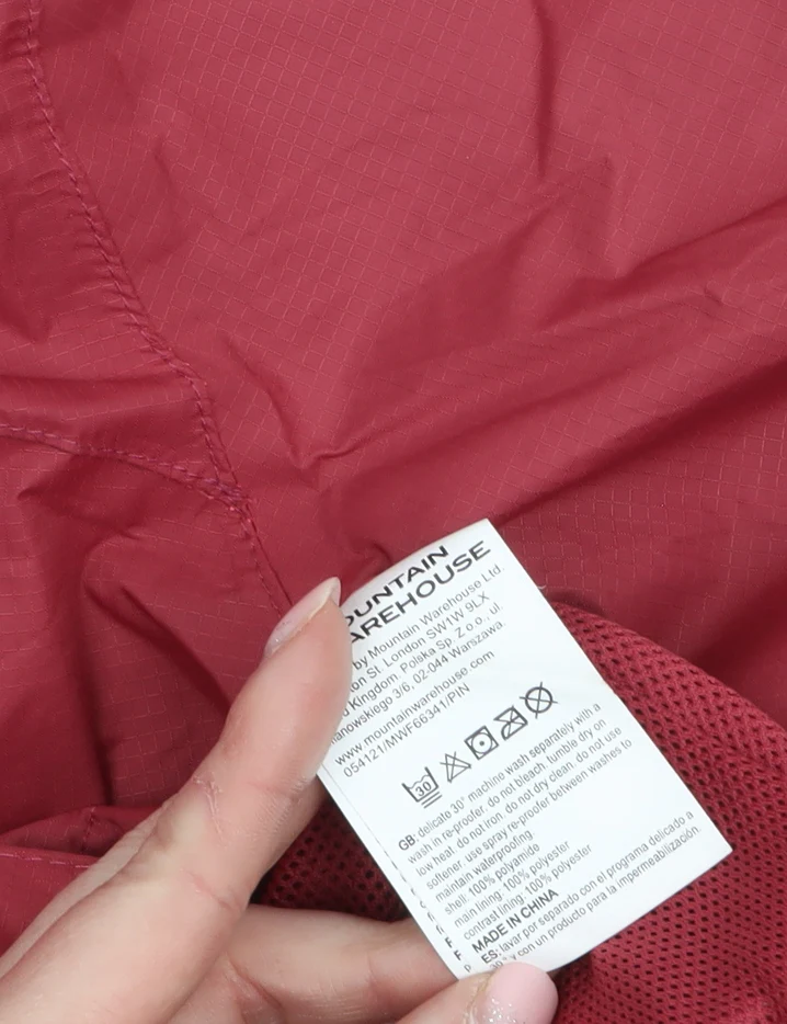 Mountain Warehouse Women Red Waterproof Rain Jacket Size 14 Hooded - Image 4
