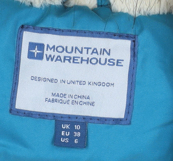 Mountain Warehouse Women’s Blue Hooded Puffer Waistcoat UK 10 - Image 5
