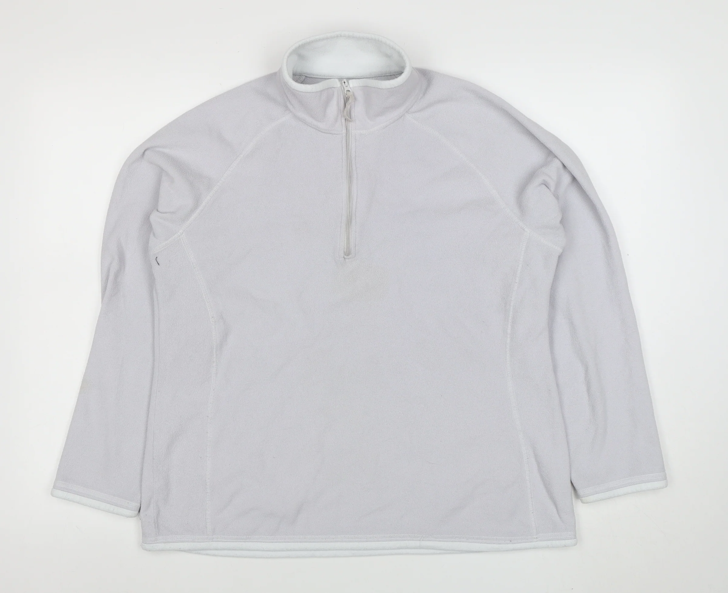 Mountain Warehouse Women White Fleece 1/2 Zip Pullover Sweatshirt Size 14