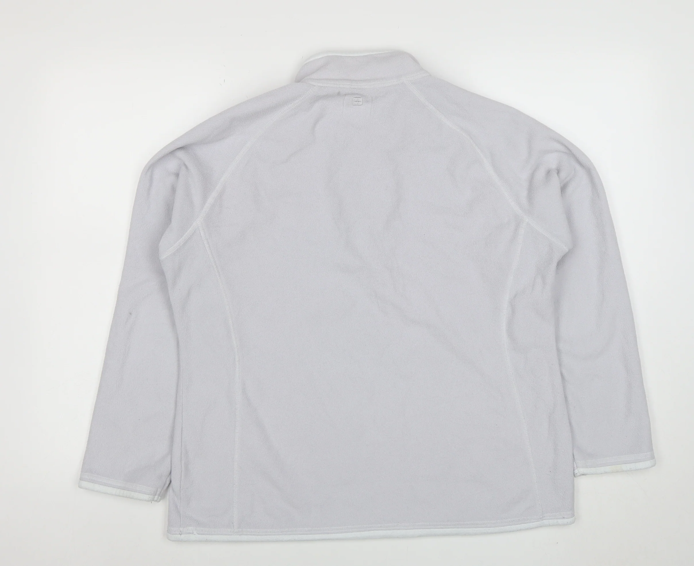 Mountain Warehouse Women White Fleece 1/2 Zip Pullover Sweatshirt Size 14 - Image 3