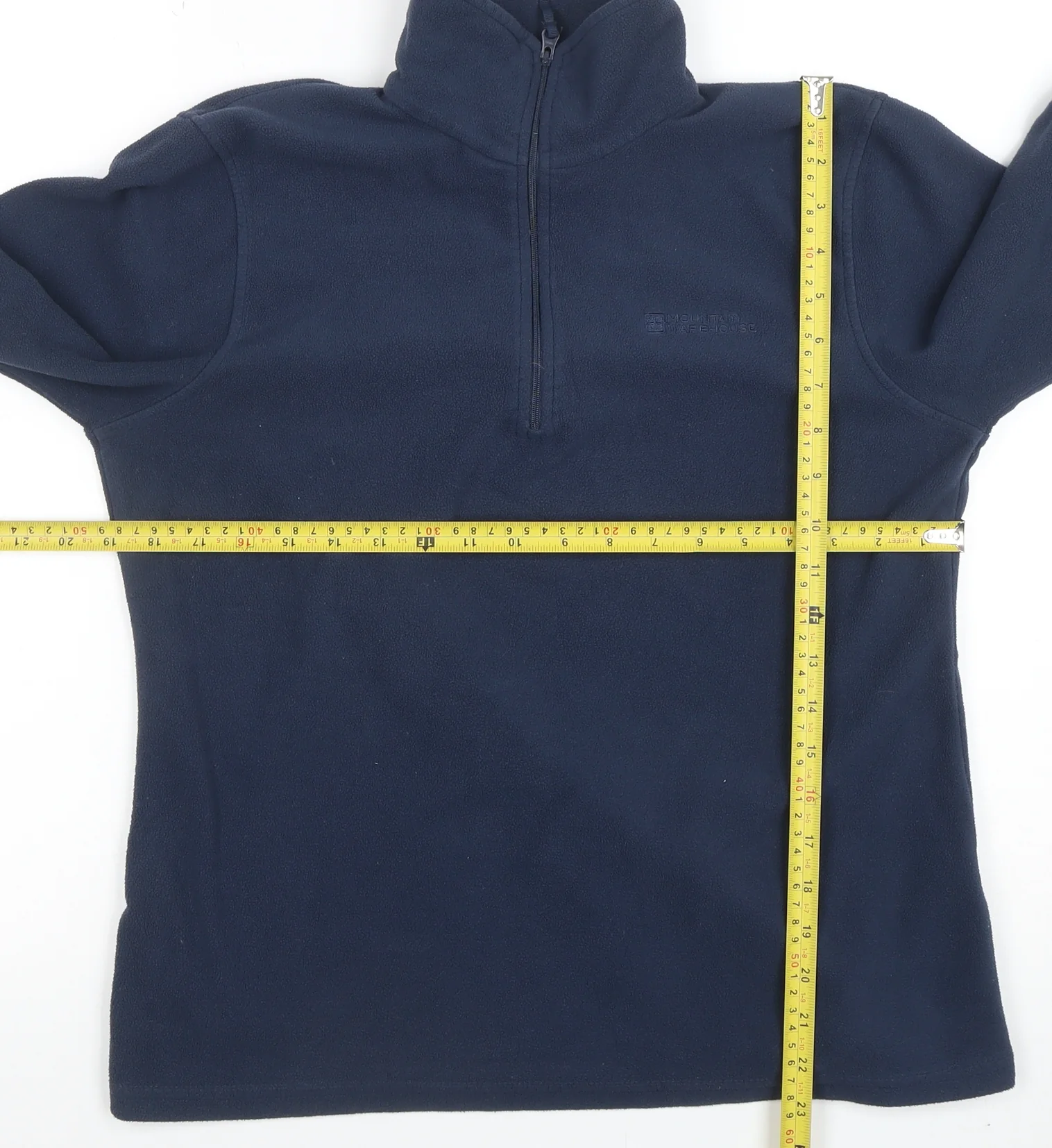 Mountain Warehouse Women's Navy Fleece Pullover 1/2 Zip Size 12 - Image 2