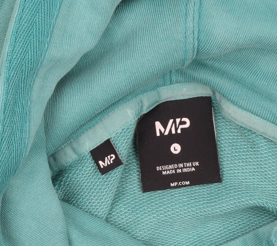 MP Men's Green Pullover Hoodie L Regular Fit Fleece Sweatshirt - Image 4