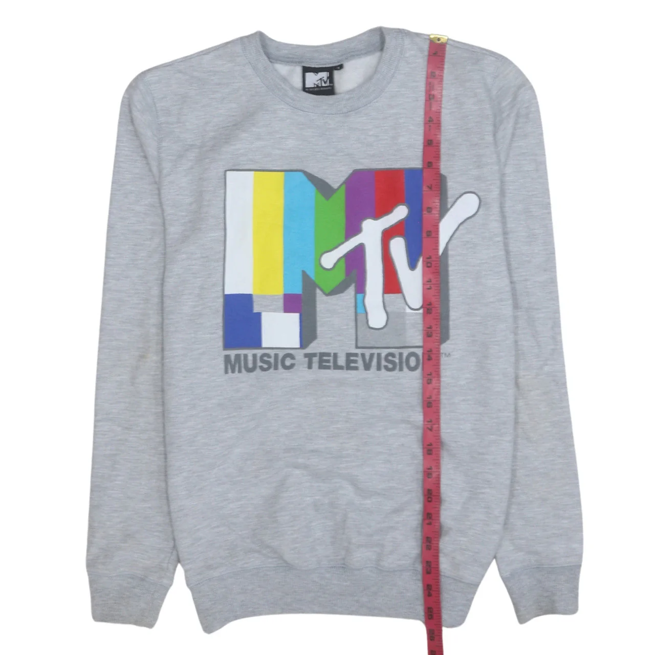 MTV Grey Cotton Blend Women's Sweatshirt Size S Graphic Print - Image 3