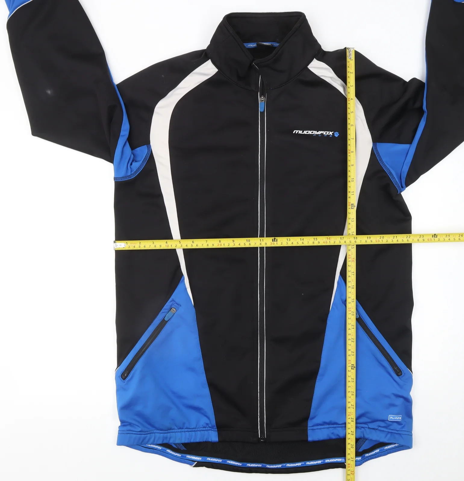 Muddyfox Men's Black Blue XL Softshell Cycling Track Jacket - Image 2