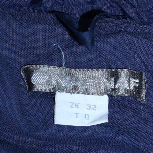 NAF NAF Men's Blue Hooded Windbreaker Jacket M - Image 6