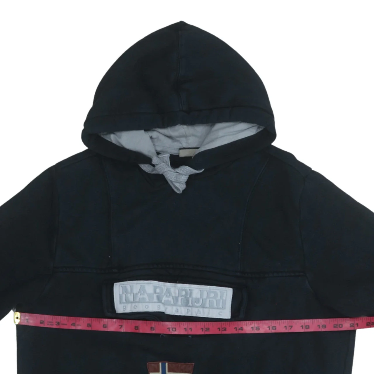 Napapijri Men Black Pullover Hoodie M Outdoor Cotton Blend - Image 2