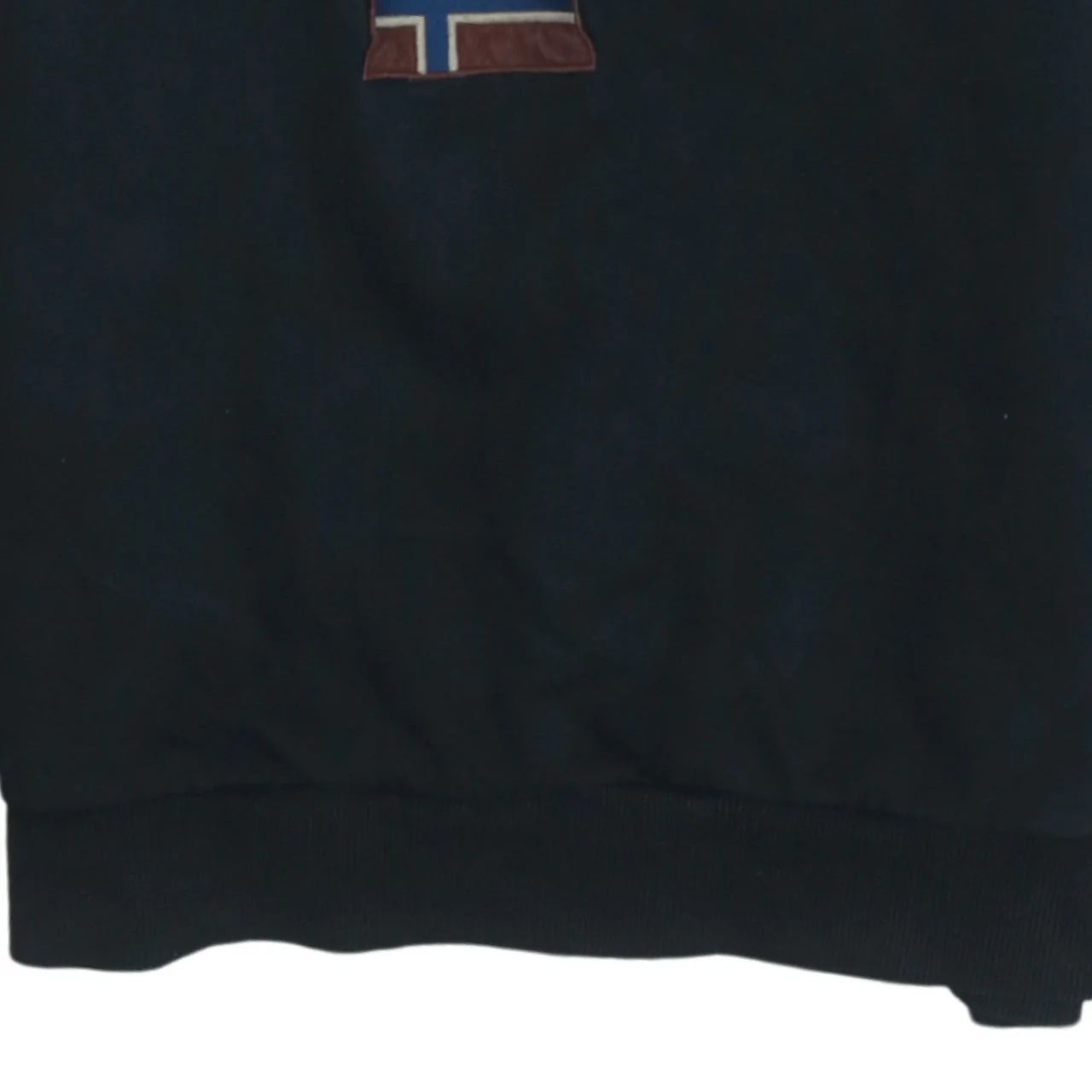 Napapijri Men Black Pullover Hoodie M Outdoor Cotton Blend - Image 6