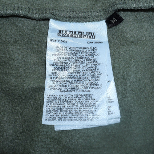 Napapijri Men’s Green Pullover Hoodie Fleece Lined M Excellent - Image 6