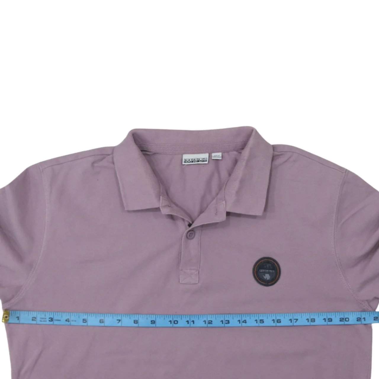 Napapijri Men’s Purple Cotton Polo Shirt Size XL Regular Fit - Image 2