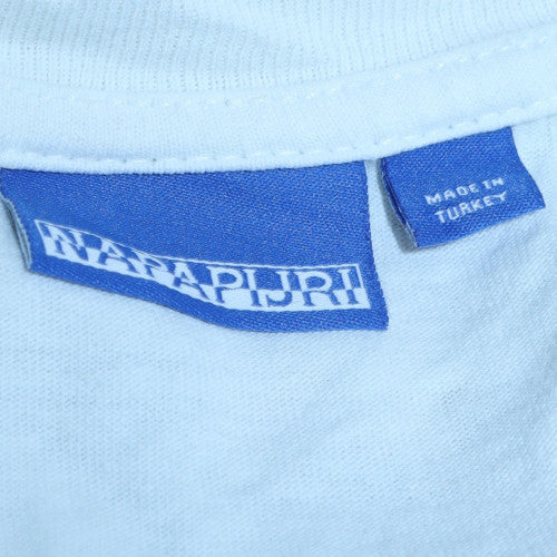 Napapijri Men’s White Cotton Logo Graphic T-Shirt Size S Regular Fit - Image 6