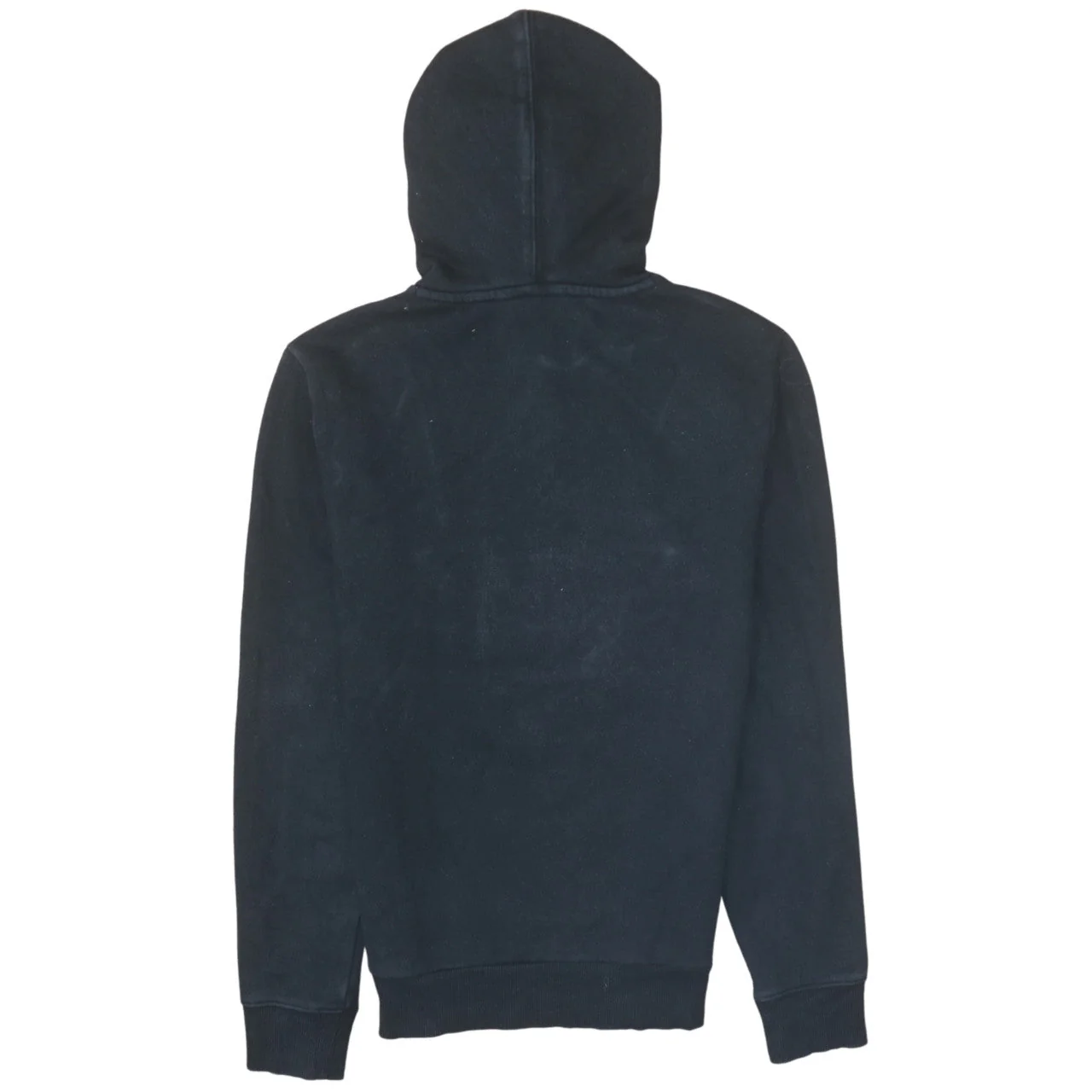 Napapijri Men's Black Pullover Hoodie M Logo Fleece Sweatshirt - Image 4