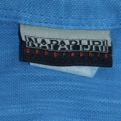 Napapijri Men's Blue Cotton Polo Shirt 2XL Regular Fit - Image 6