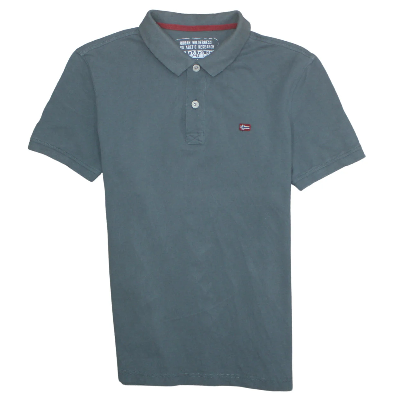 Napapijri Men's Blue Cotton Short Sleeve Polo Shirt M