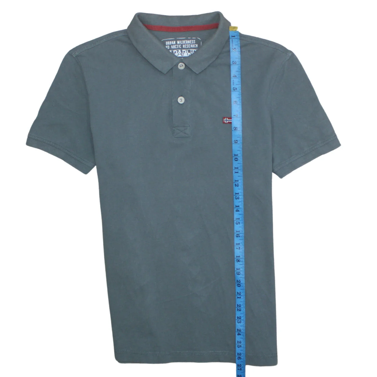 Napapijri Men's Blue Cotton Short Sleeve Polo Shirt M - Image 3