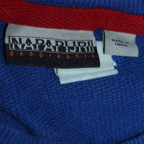 Napapijri Men's Blue Crew Neck Logo Sweatshirt Size M - Image 5