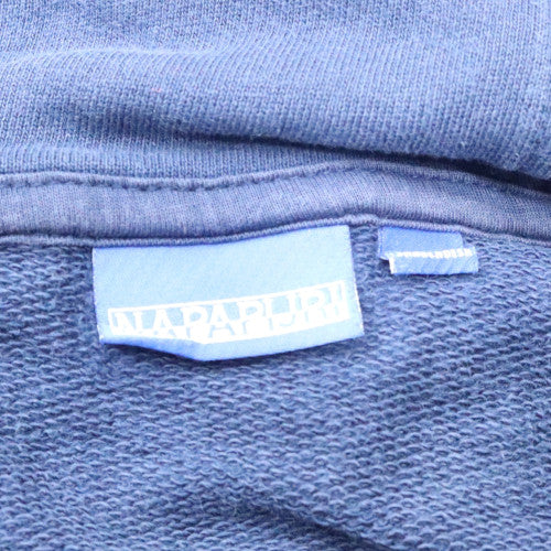Napapijri Men's Blue Full Zip Hoodie M Regular Fit Logo - Image 6