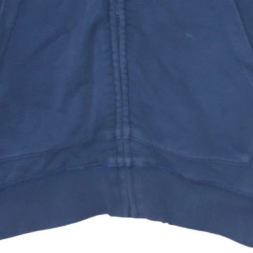 Napapijri Men's Blue Full Zip Hoodie M Regular Fit Logo - Image 8