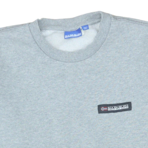 Napapijri Men's Grey Crew Neck Pullover Sweatshirt Size S - Image 8