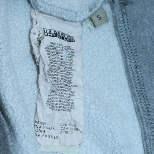 Napapijri Men's Grey Logo Crew Neck Pullover Sweatshirt Size S - Image 5